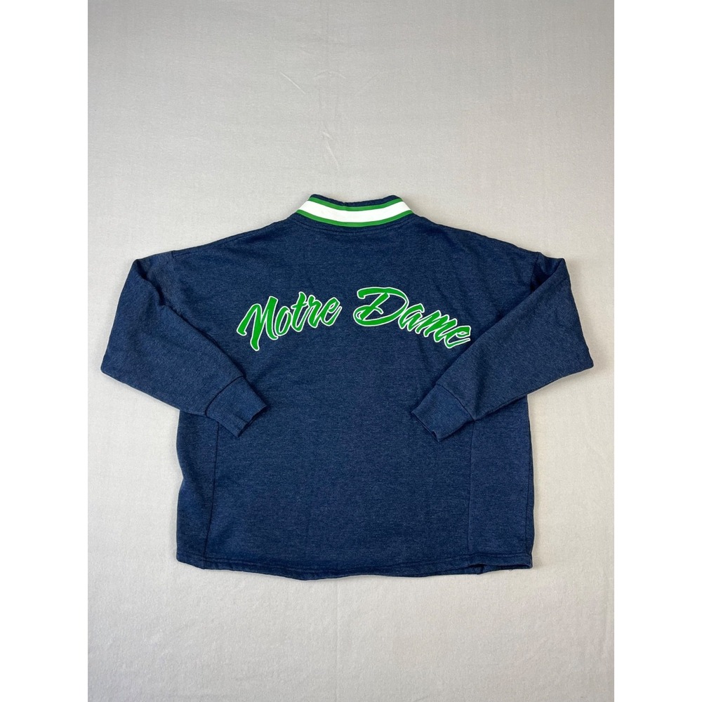 University Of Notre Dame Sweatshirt Mens L 1/4 Zip Fighting Irish Pullover